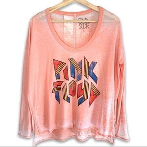Chaser Pink Floyd Oversized Burnout Long Sleeve